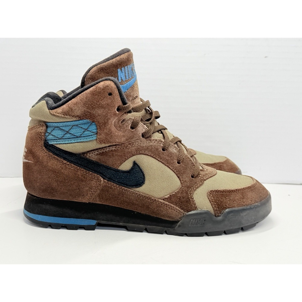 Vintage Nike ACG Caldera Hiking Boots Brown Blue Suede Women's Size 9